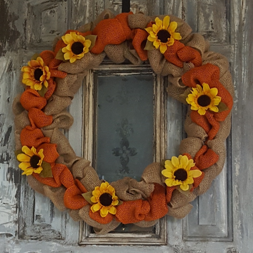 Homemade Fall Burlap Wreath